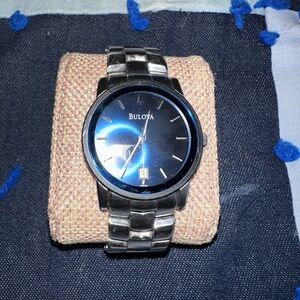 Bulova Sutton men’s stainless steel silver tone vintage watch